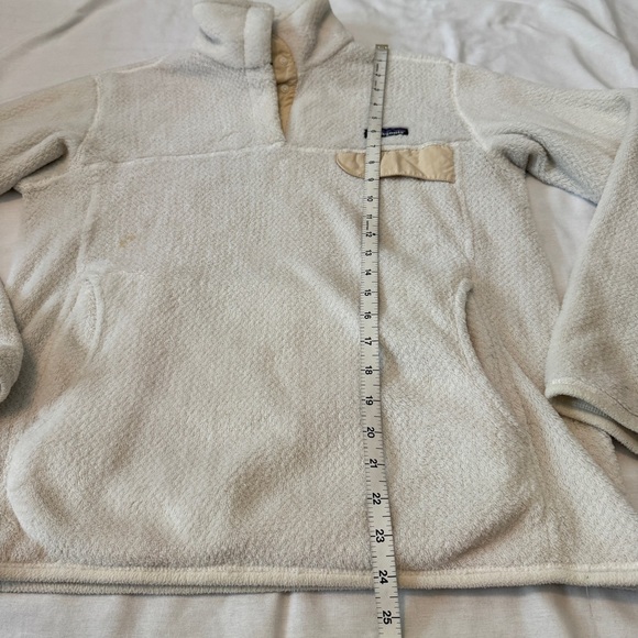 Patagonia Medium Cream Re-Tool Snap T Fleece Pullover ~ Polartec Outdoor Classic - Picture 7 of 9